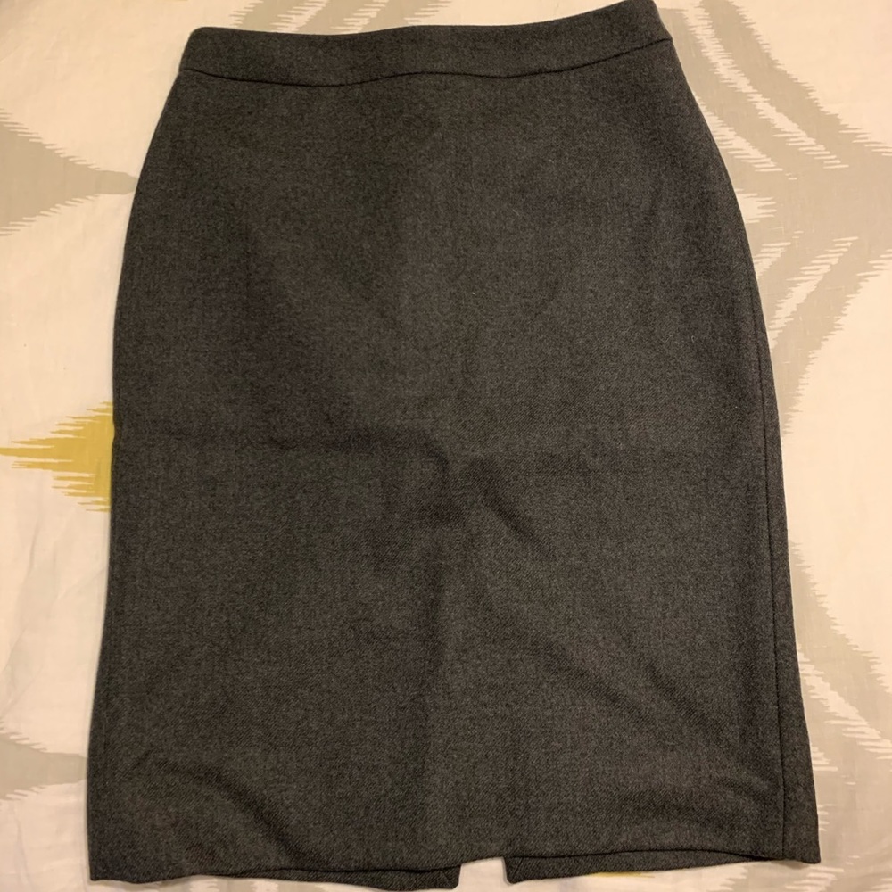 J.Crew Dark Grey Wool Pencil Skirt